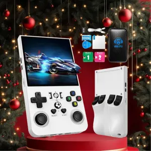 R36max Handheld Game Console, 3.5 Inch IPS Screen, 64GB Memory, Supports over 20,000 Games, Portable Arcade Gift for Adults & Christmas, Portable Gaming System, Wireless Portable Console, Dad Gifts