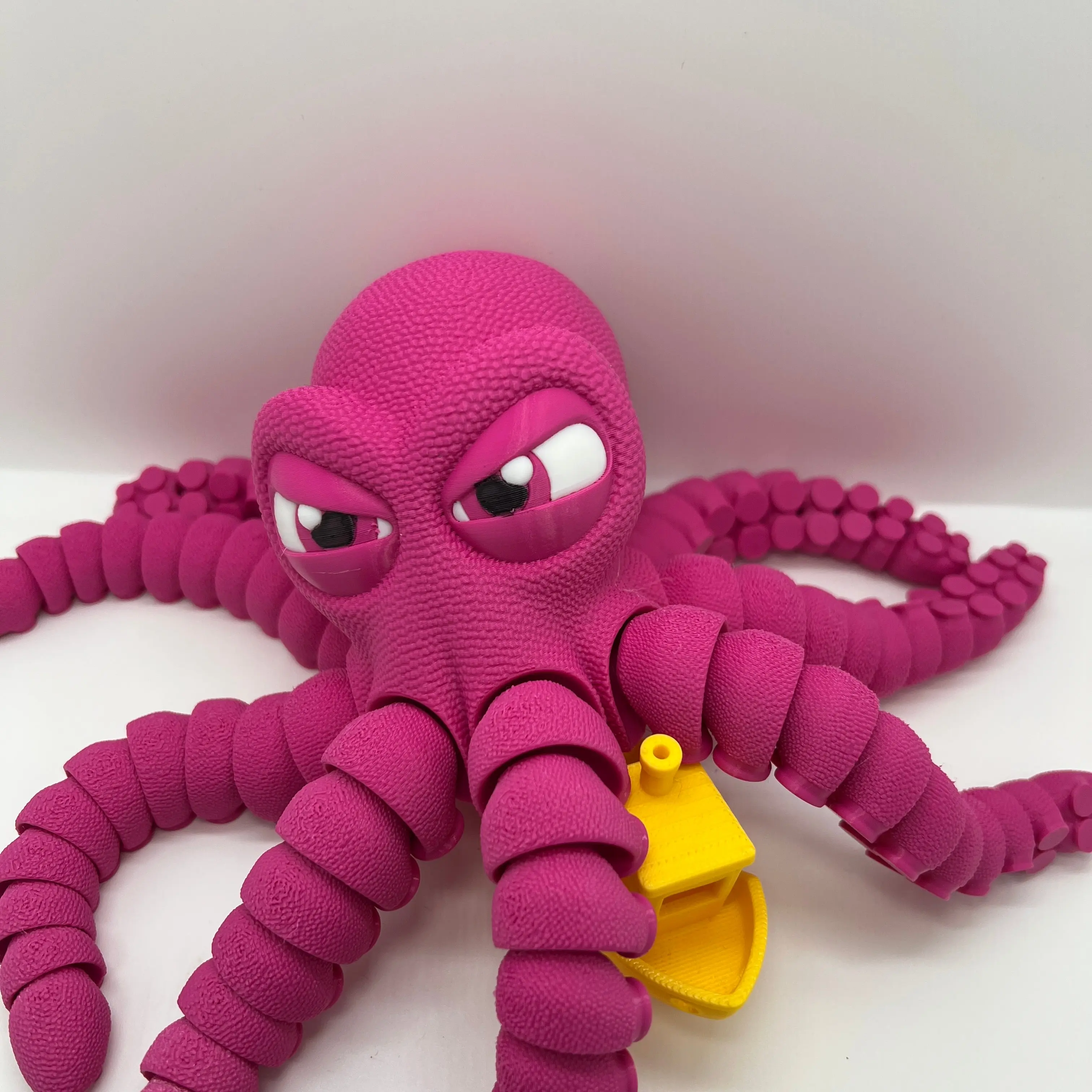 Flexi Angry Octopus Home Decor Statue - Red or Magenta Gift Ornaments