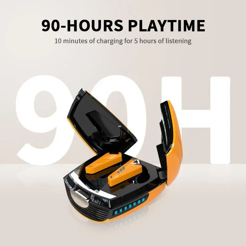 Mokata Beetle-Inspired Wireless Earbuds - Headphones Bluetooth, Active Noise Cancellation, Hi-Res Audio, AAC & SBC Codecs, Mechanical Style, Rechargeable Battery, Water Resistant In-Ear Headphones for PC/Phone