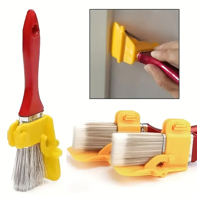 Paint Edger Tool with Rubber Scraper - 1pc Wall & Ceiling Roller Brush Kit for Indoor/Outdoor Painting, Home Supplies, Wall Painting