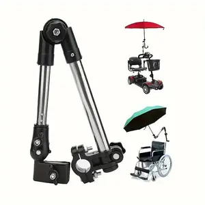 360 Adjustable Umbrella Holder Easy Install for Stroller Bike Multi Use Weather Protection Outdoor Universal Mount Accessory