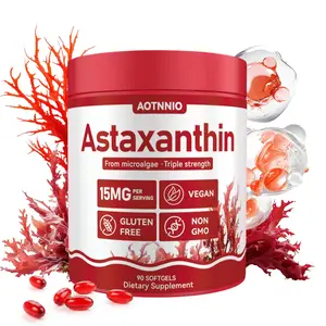 Astaxanthin 15mg Dietary Supplement | Fresh Microalgae Source | Skin, Eye & Antioxidant Support | Easy to Swallow | Men & Women | DealsForYouDays