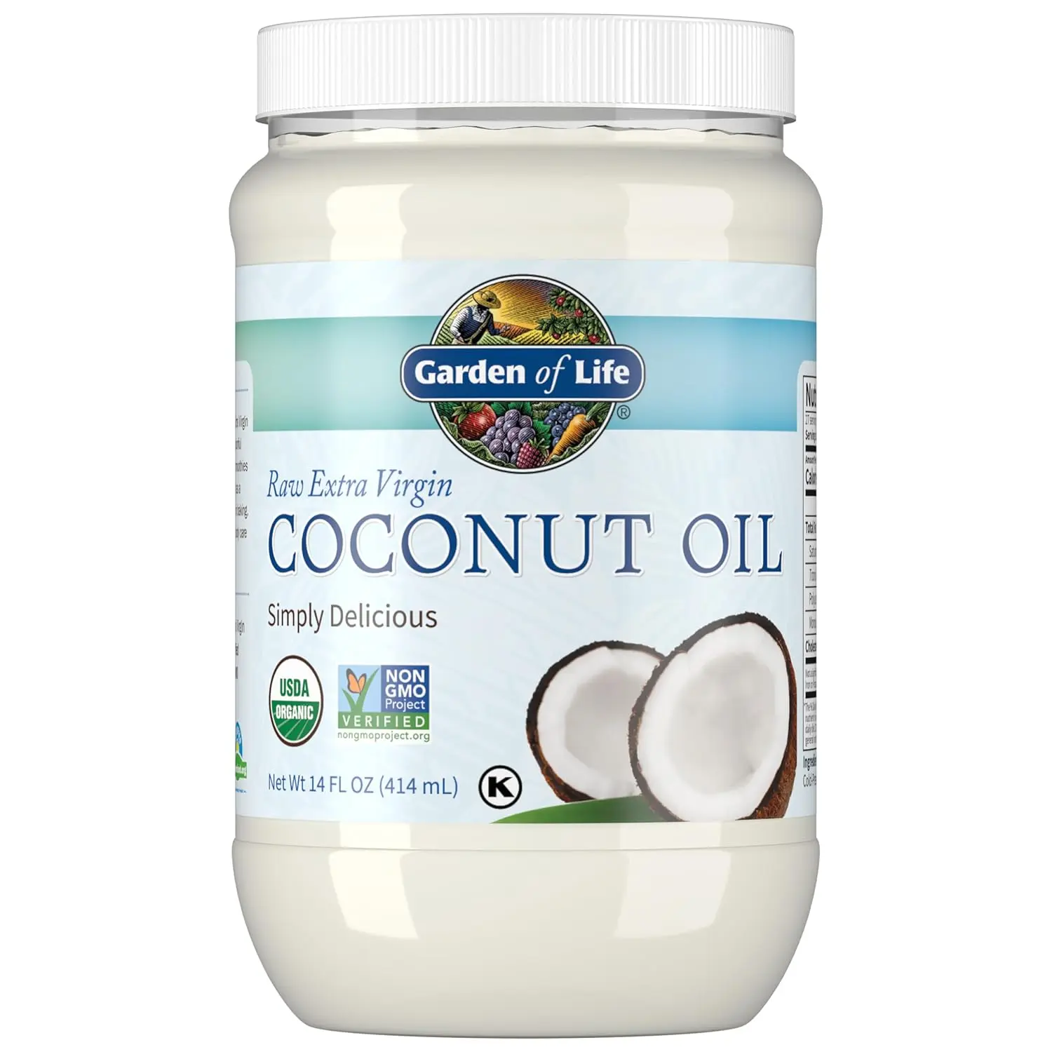Garden of Life Organic Coconut Oil, Raw Extra Virgin, 27 Servings | Organic Coconut Oil for Hair, Skin, and Cooking