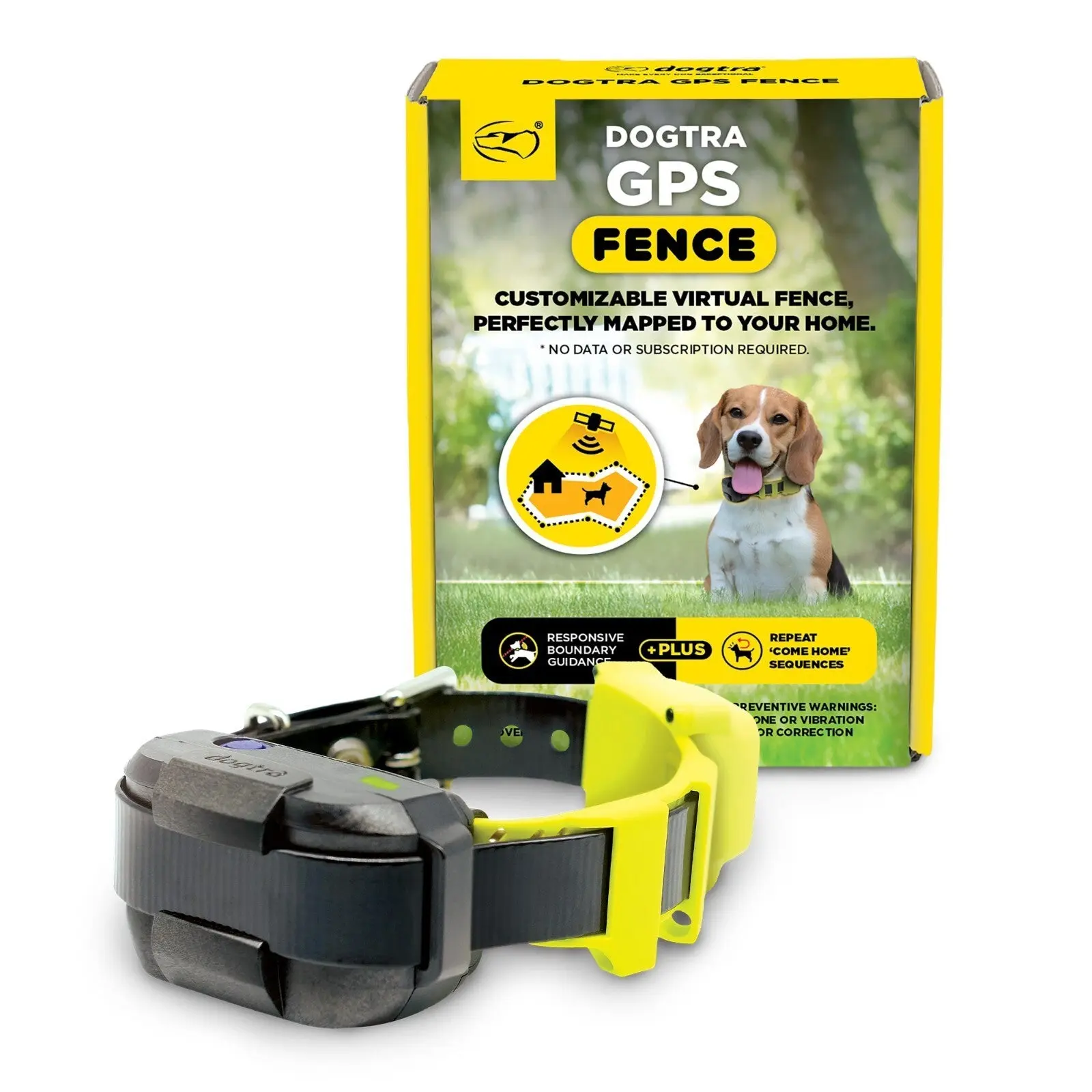 Dogtra GPS Fence – No Subscription, Custom Wireless Dog Fence with App, Smart Guidance & Return Reminder Tone/Vibration/Correction, IPX9K Waterproof Rechargeable Collar, Safe Freedom for Dogs 15 Lbs