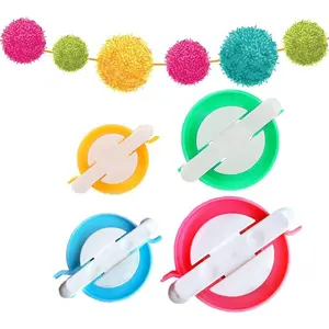 4 Sizes Pom pom Makers for Fluff Ball Weaver Needle Craft DIY Wool Knitting Craft Tool Set Decoration