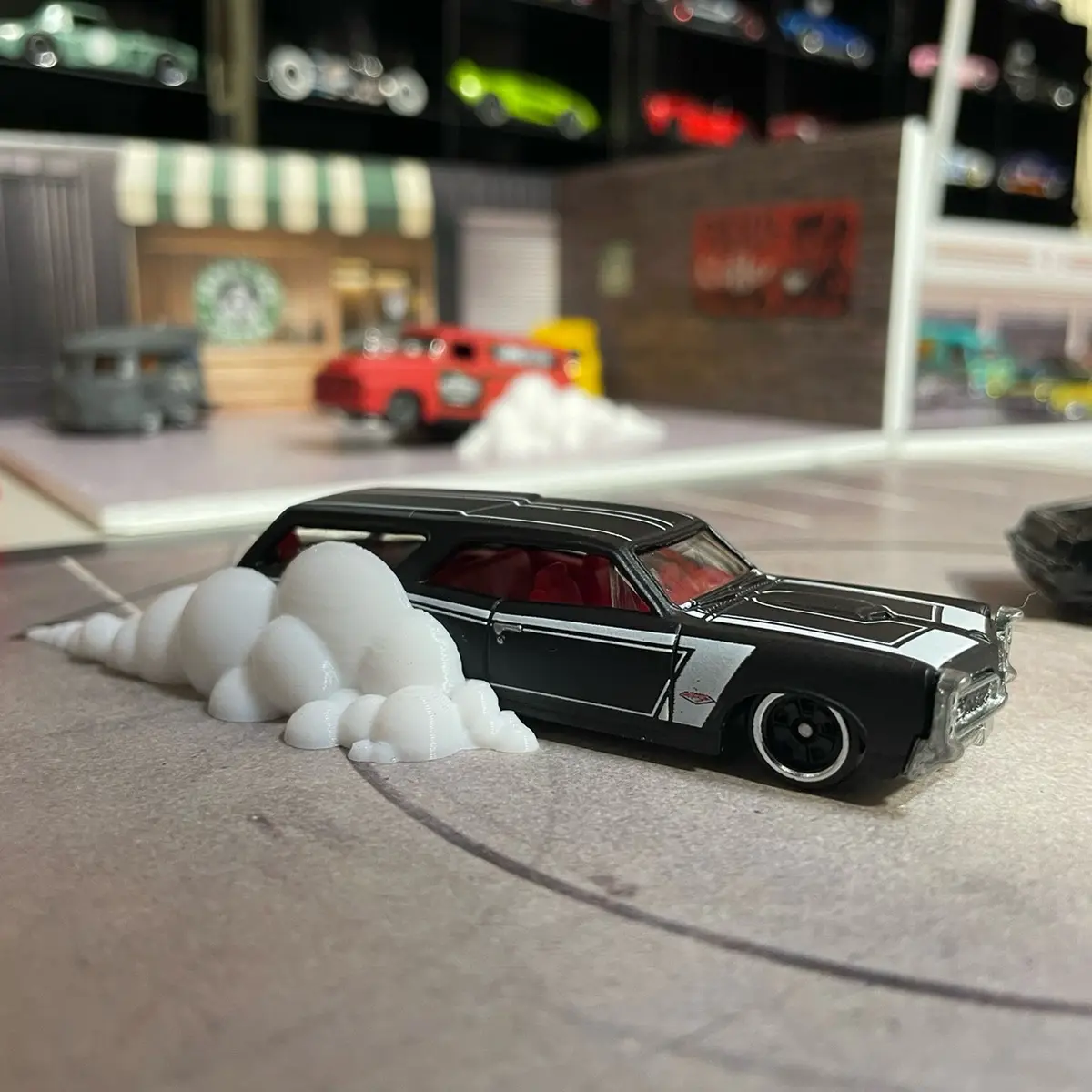 1:64 Scale 3 Pack Burnout Cloud Accessory For Hot Wheels, Johnny Lightning, Auto World, Diorama Displays & More