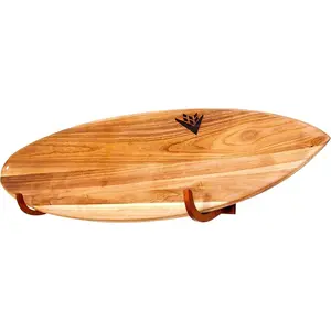 Surfboard Wall Rack for Longboards and Shortboards | Beautiful Wood Wall Display Mount Works for Indoor and Outdoor Use