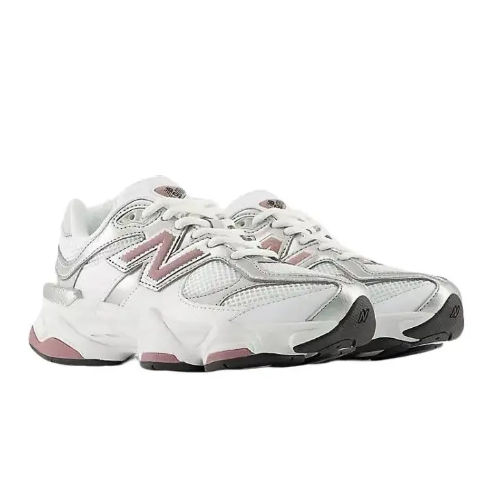 NEW BALANCE 9060 'Metallic Rose White' Women's & Youth Athletic Sneakers, Lightweight Casual Lifestyle Shoe with a Breathable Mesh Upper & Cushioned Footbed, Athletic Lightweight Sneakers, Footwear Sneakers