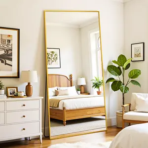 Full Length Mirror 71"x28" and 58"x18" Floor Mirror Floor Standing Freestanding Full Body Mirror with Stand for Bedroom Hanging Mounted for Living Room Cloakroom