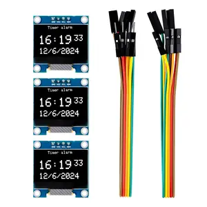 ELEGOO 3PCS 0.96 Inch OLED Display Screen Module Compact Self-Luminous SSD1306 I2C Display Mini Screens for Arduino Projects