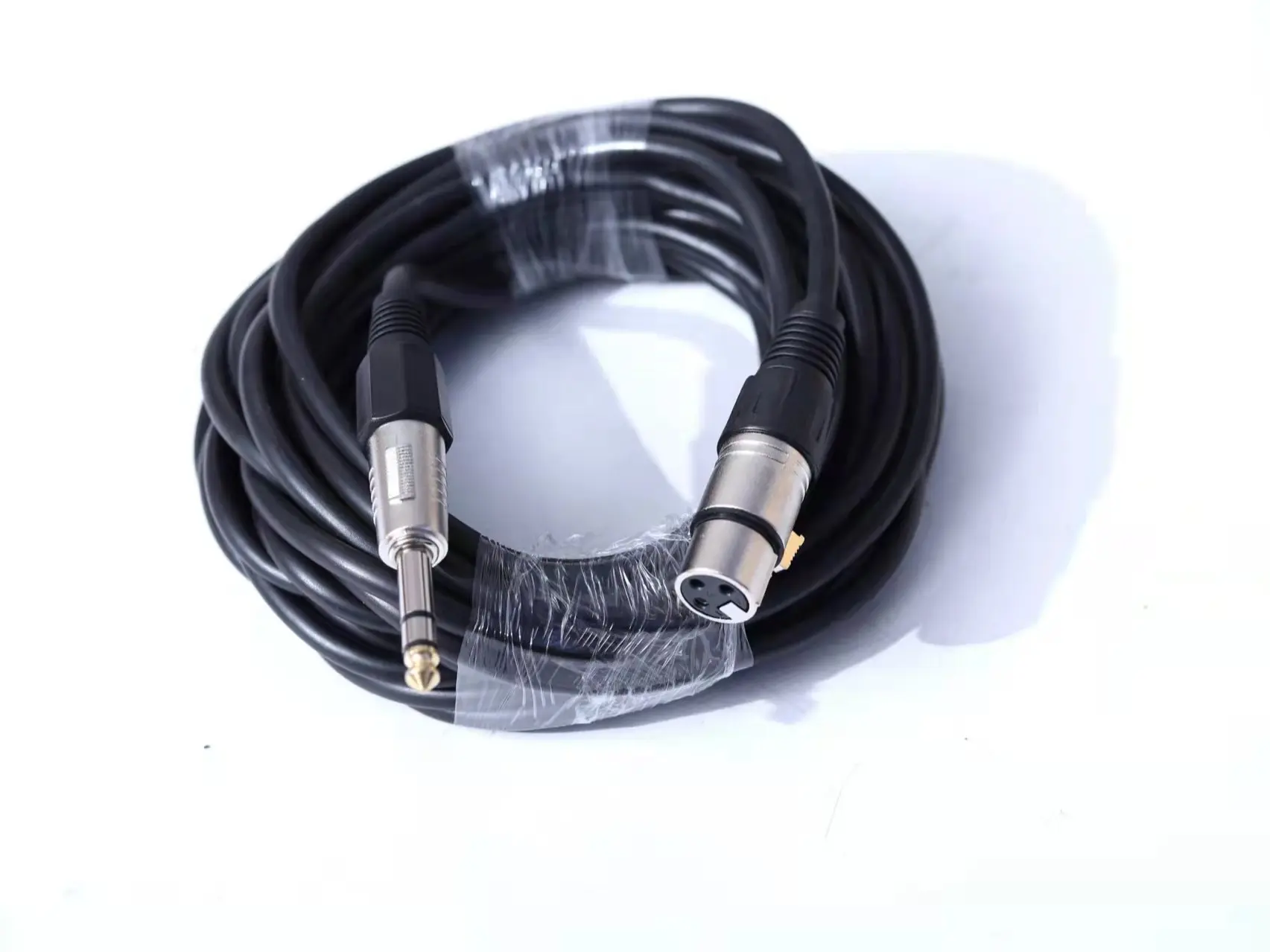 25ft Balanced XLR Female to 1/4 Inch TRS Quarter Inch Jack Cable for Mic Connection, Audio Equipment & Devices Accessories Cord Clear