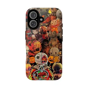 Trick Or Treat Sam - Halloween Phonecase | Creepy Doll Pumpkin Compatible with iPhone X, 11, 12, 13, 14,15, 16 & more
