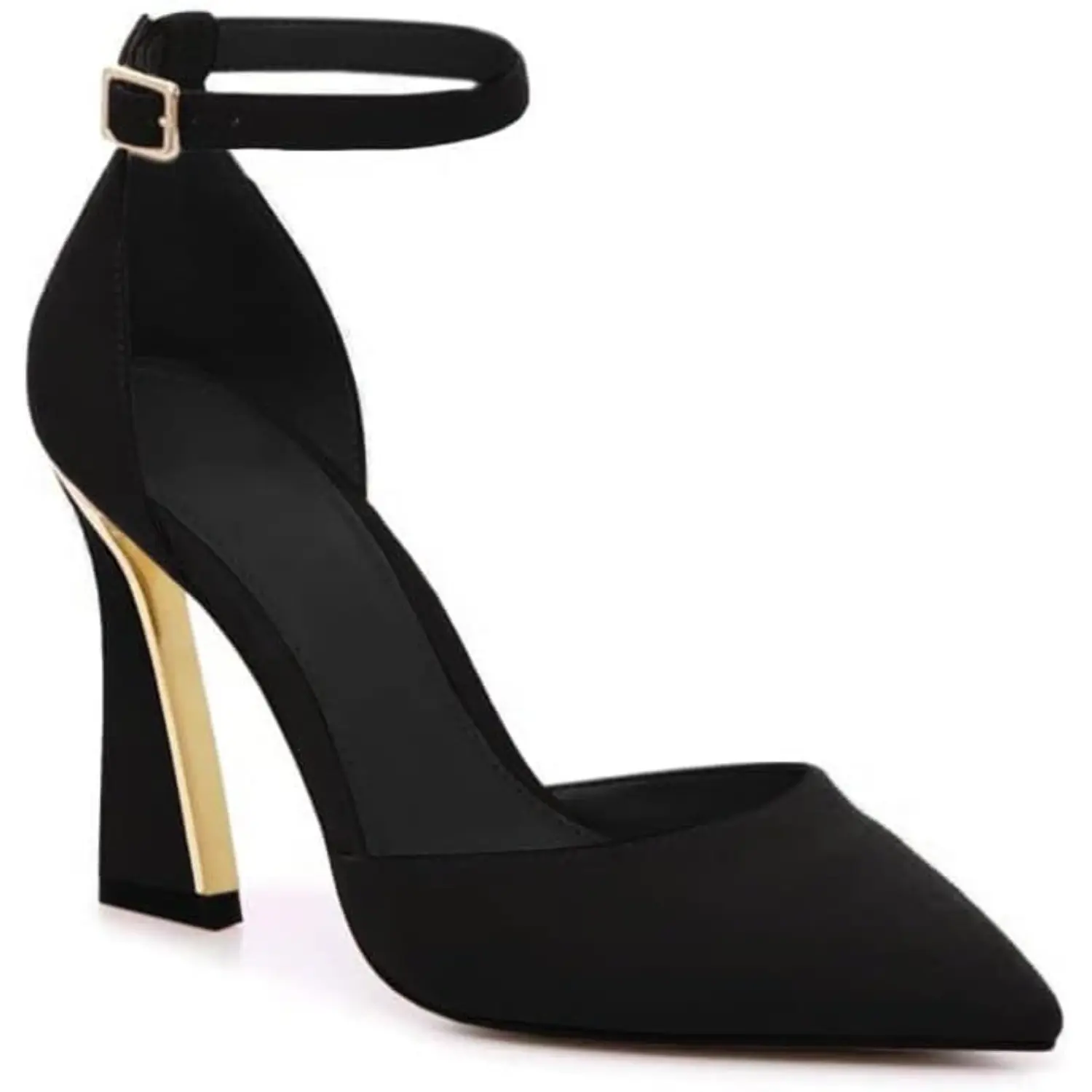 Coutgo Women's Classy Stylish D'Orsay Pumps - Elegant Stilettos with Pointed Toe, Ankle Strap Buckle, Formal Wear Shoes for Women for Formal Parties, Club Wear, High Heels, Heels For Women,back to school,back to school haul