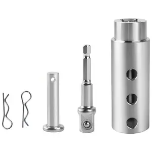 Trailer Jack Drill Adapter, 1 Inch Drive Shaft Compatible, Turbo, ez Crank Jack Adapter Tool & 1/2 Inch Socket Bit, Heavy Duty for RV, Construction, Dump Trailers (DIY, Campers) fathersdaygiftideas