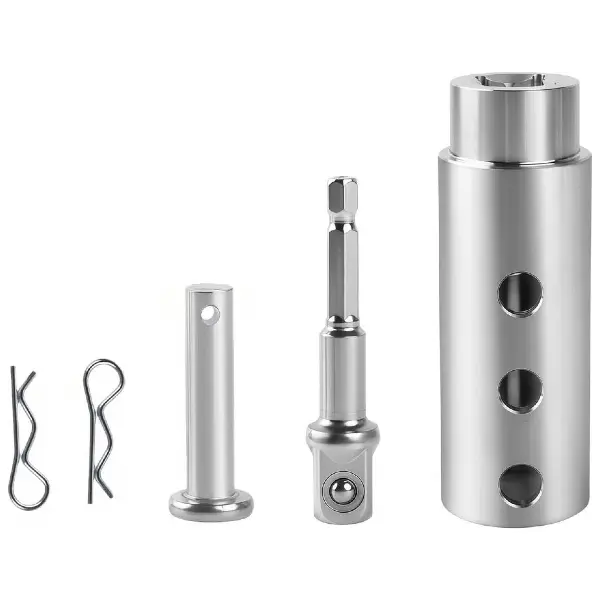 Trailer Jack Drill Adapter, 1 Inch Drive Shaft Compatible, Turbo, ez Crank Jack Adapter Tool & 1/2 Inch Socket Bit, Heavy Duty for RV, Construction, Dump Trailers (DIY, Campers) fathersdaygift