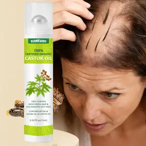 15ML Castor Oil Hair Growth Serum, Biotin For Hair, Strengthen Roots Reduce Breakage, Repair Damaged Dyed Hair, Moisturize Shine Smooth Easy Combing, Hair Growth Oils