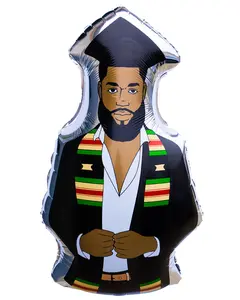 36" African American Man Graduate Balloon