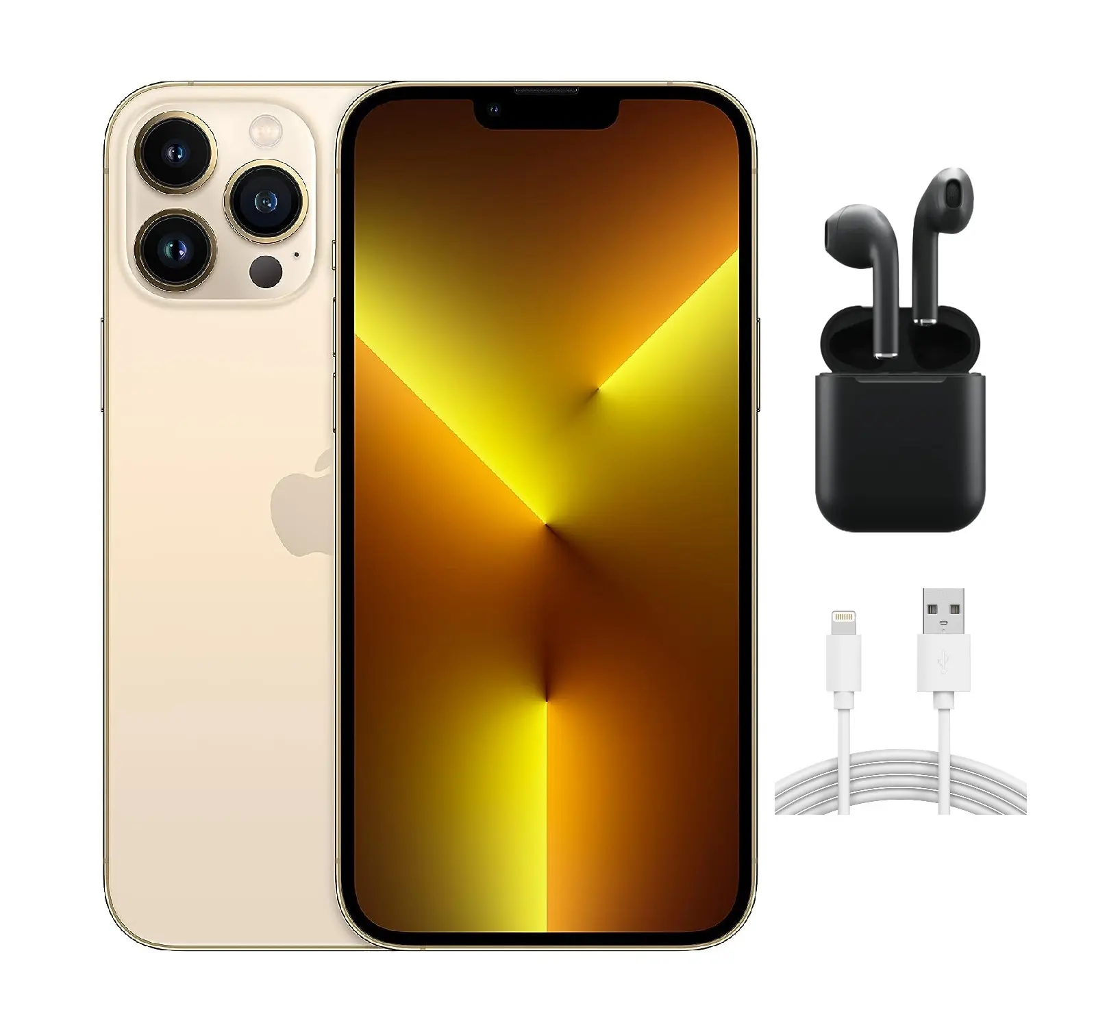 Refurbished iPhone 13 Pro Max (Unlocked) - Excellent Condition with Wireless Earbuds & 1 Year Warranty A2484