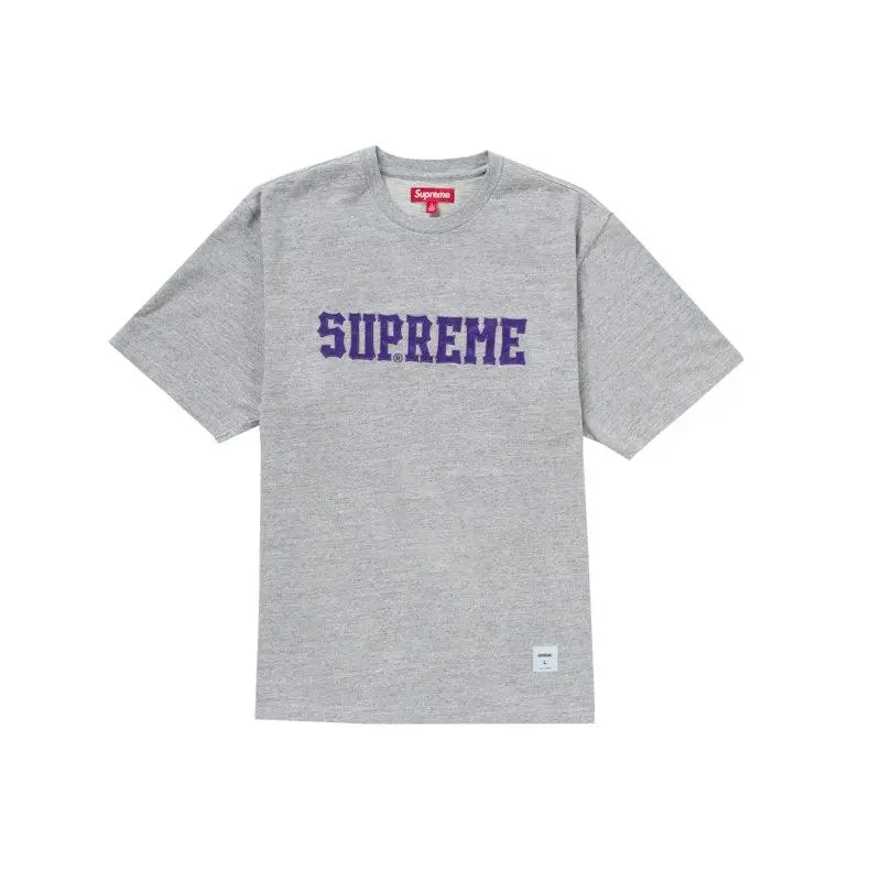 Supreme Twill Applique S/S Top Heather Grey (men) by StockX