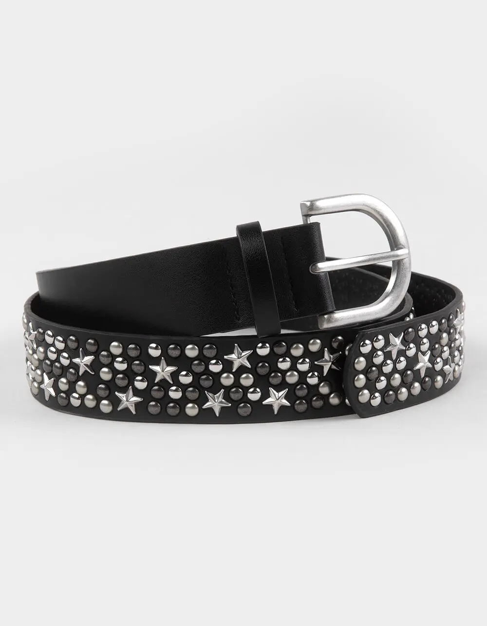Multi Star Studded Belt, Black