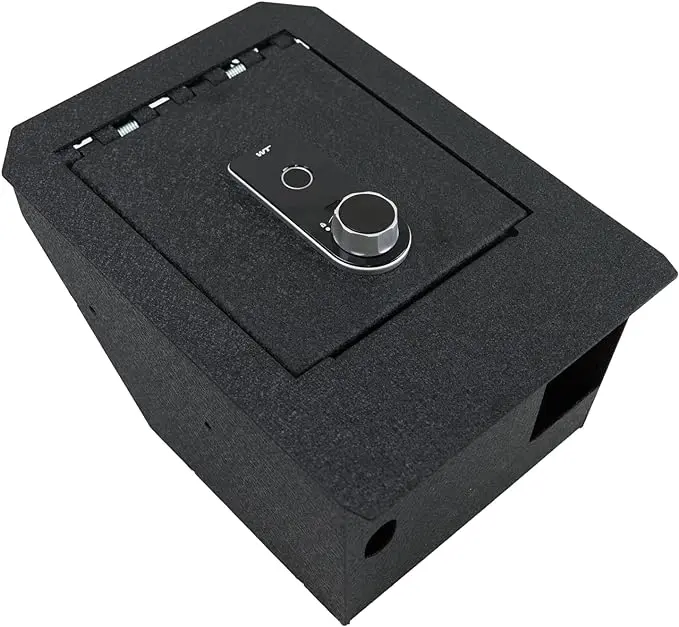 Center Console Safe Vault - KEREN Console Gun Safe Box Compatible with Tesla Cybertruck 2024, with Fingerprint Lock