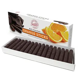 Candy Dark Chocolate Orange Sticks Gourmet Chocolate Covered Sticks, Chocolate Flavored Sticks, Gift Idea for Holidays, Gluten Free, Kosher 10.5 oz Box