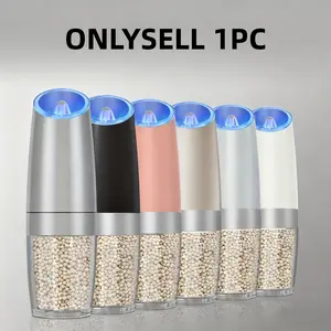 Electric Salt and Pepper Grinder Set, Battery Powered Gravity Automatic Mill with Adjustable Coarseness, One Hand Operation Kitchen Appliances, Kitchen Gadgets, Kitchenware, Salt Pepper Shaker