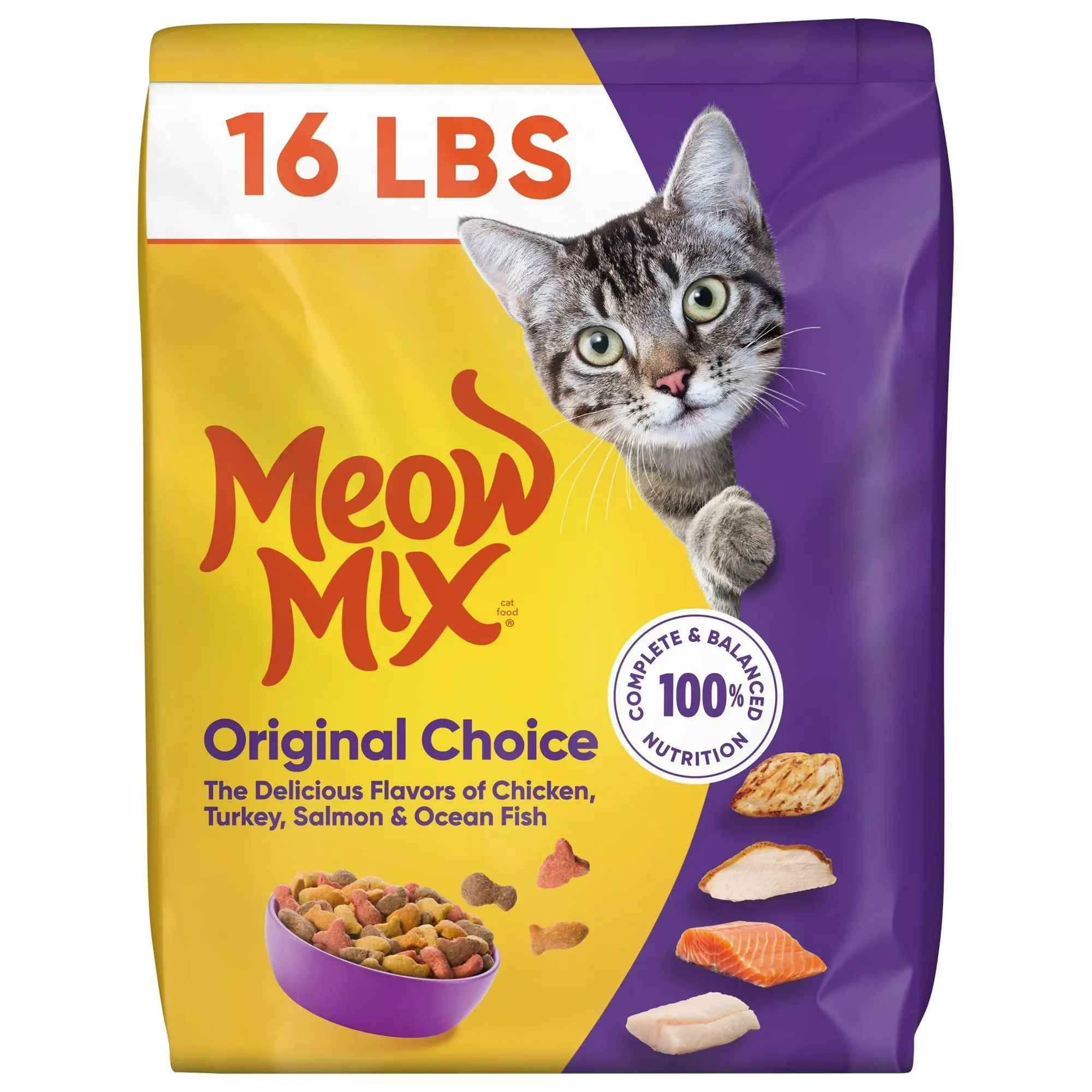 Meow Mix Original Choice Dry Cat Food, 3.15 lb. Bag