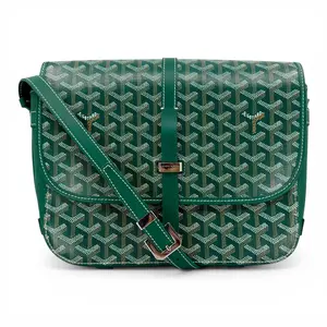Goyard Belvedere MM Messenger Bag Green Pre-Owned