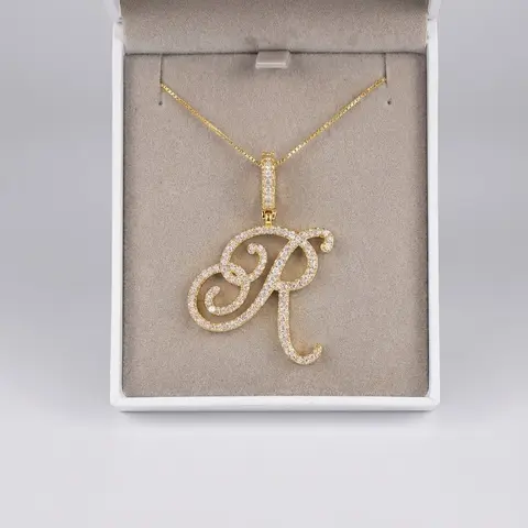 Costume Jewelry Oversized Block Letter L Pendant Necklace - Bold Chain, Chunky Alphabet Design, Custom Letters Initial Necklace, Jewelry for Women, Gifts for Women, Daily Streetwear Accessory