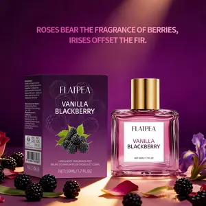 1 Bottle 50ml Vanilla Blackberry Fragrance Mist | Effortlessly eliminate odors for a premium body scent. Features long-lasting fresh fruity and soft woody notes. Radiate confidence on the go with this compact and portable mist.