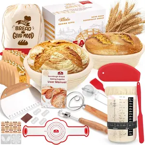 Sourdough Starter Kit, Sourdough Bread Baking Supplies, Sourdough Kit Home and Kitchen, Sourdough Starter Jar, Sourdough Jar, Bread Proofing Basket, Sourdough Bread Basket, Sour Dough Kit Tools