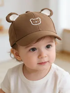 Baby Hat Spring Autumn Boy Cute Baseball Cap Girl Sun Protection Hard Brim Adjustable Snapback Suitable for Travel Beach Outdoor 1-3 Years Head Circumference 44-50cm Adjustable Fit Hat