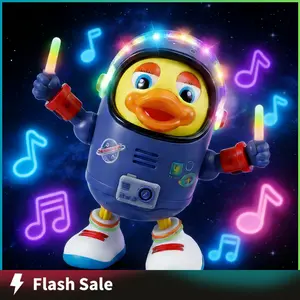 Dancing Space Duck Toy with Music & LED Lights – Funny Electric Waddling Duck for Kids, Interactive Singing Toy, Birthday Gift for Toddlers & Babies