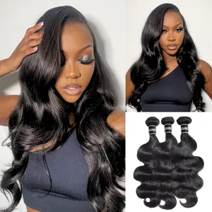[Summervibes] Luxury Brazilian Virgin Bundles 100% Virgin Remy Human Hair Straight Body Wave Deep Curly bundles Tangle-free Re-wearable 10A Grade Salon Quality summervibes