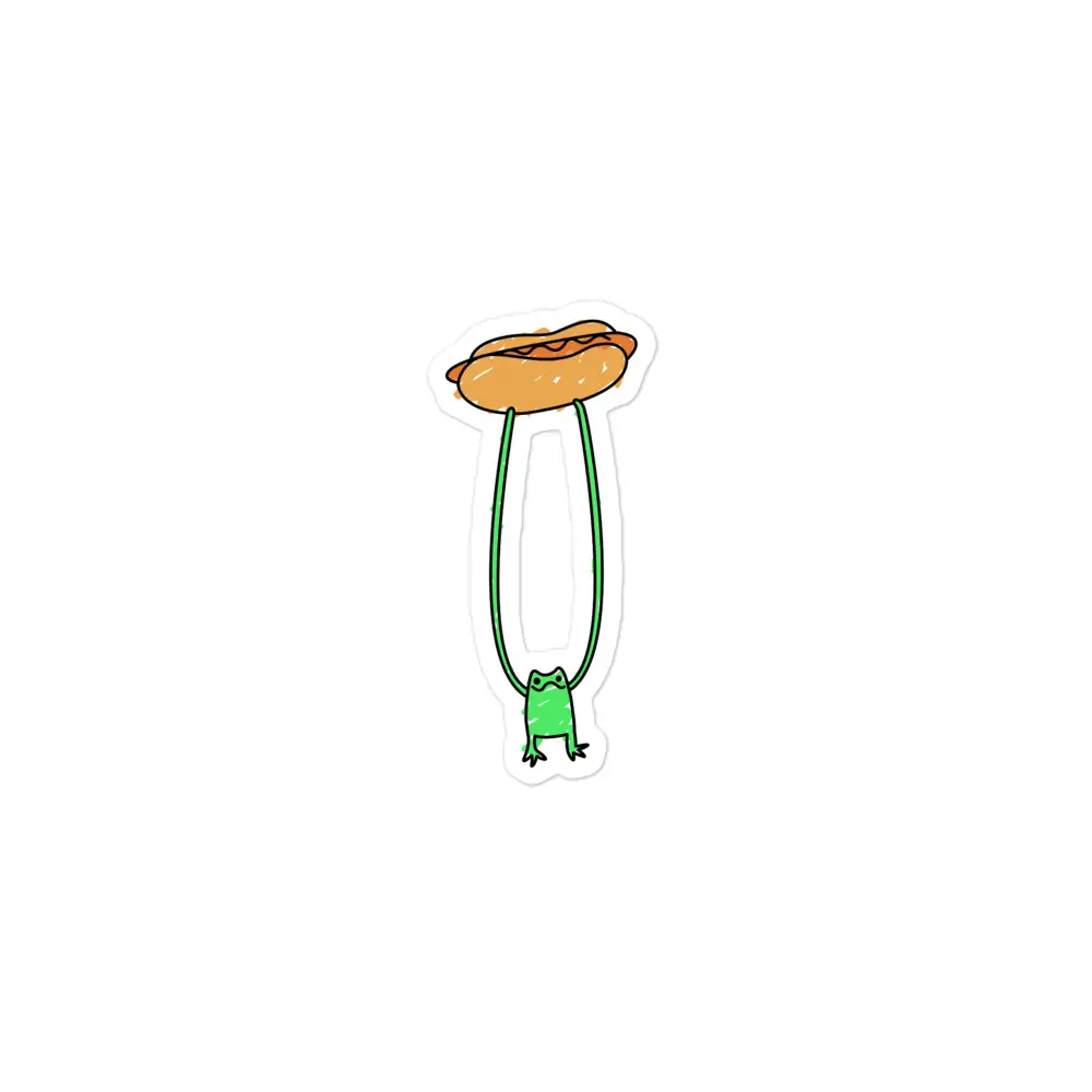 Hot Dog Frog sticker