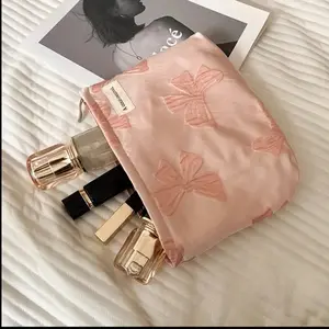 Coquette Pink bow makeup/ pencil bag