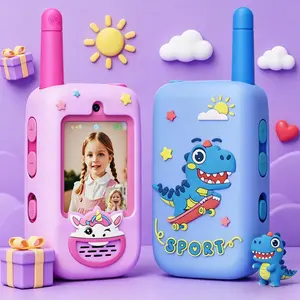 Summervibes Kids Video Walkie Talkies Set(2-piece),  with HD Camera, Long Range Two Way Radio with 4 Voice Effects,Children's day and Christmas Birthday Gifts for Boys and Girls 3 4 5 6 7 8 9 Year Olds