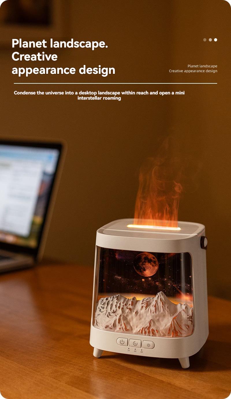 Simulated Planet Galaxy Aromatherapy Diffuser Home Use Multicolor Flame Fragrance Machine USB Humidifier