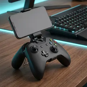 Adjustable Phone Mount Clip for Xbox One Controller Universal Smartphone Holder Secure & Stable Clamp Compatible with iPhone & Android Gaming Accessory