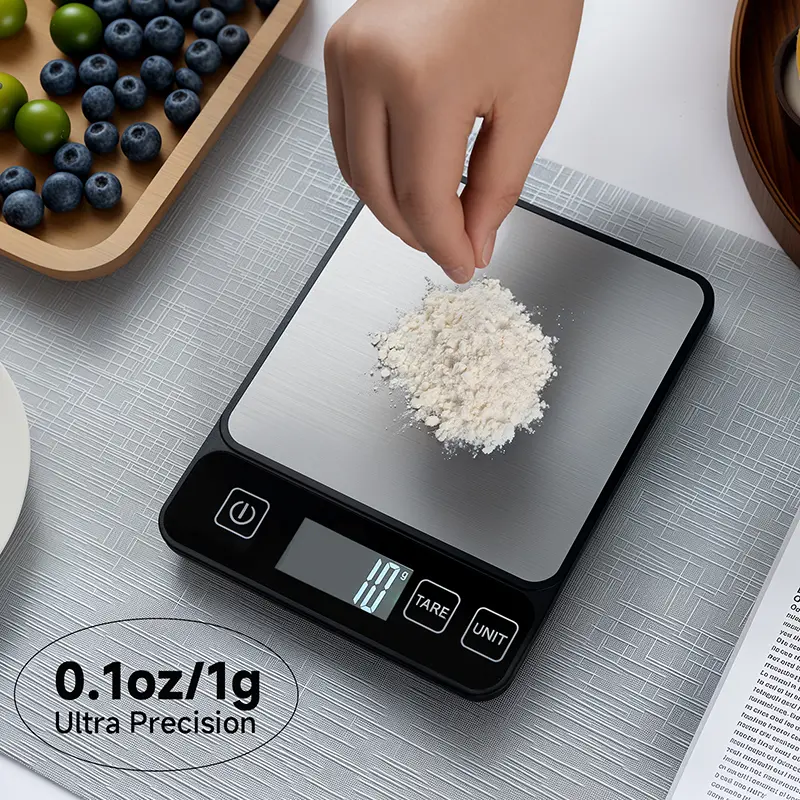 Digital Stainless Steel Kitchen Scale, 22.05LB Capacity, Bright High-Readability Screen, Multiple Unit Switching, Essential Kitchen Helper, Digital Kitchen Scale