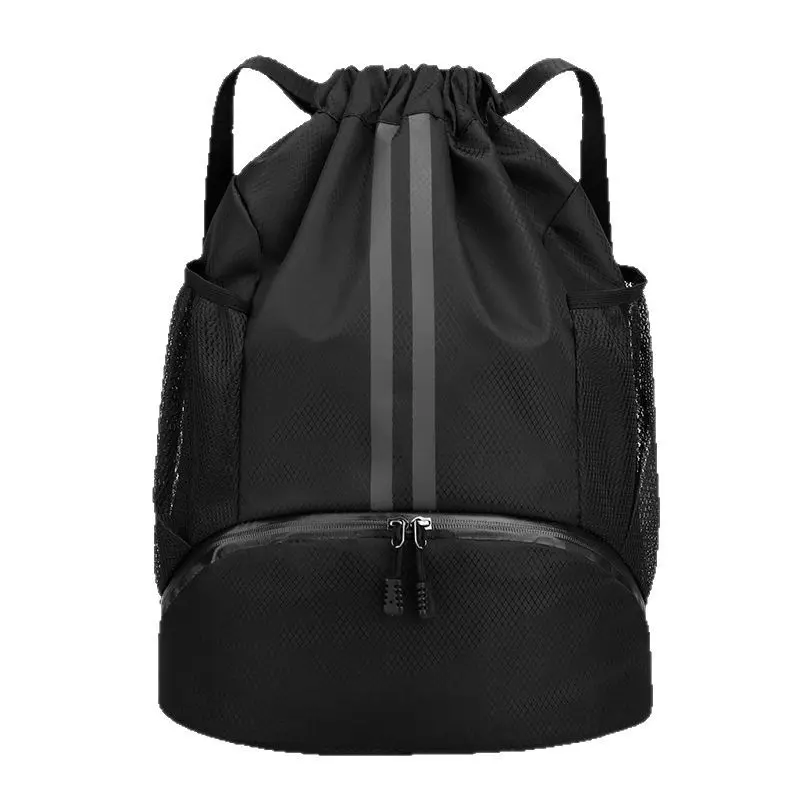 Drawstring Gym Bag for Men & Women Waterproof Backpack with Shoes Compartment Pull String Sport Bag for Soccer Basketball Volleyball Daily Use Multi Sport Ball Sporty Pocket Design Lightweight Stylish Durable Material