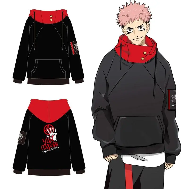 Anime Jujutsu Kaisen Gojo Satoru Itadori Yuji Unisex Adult Costume Outfit Set - Pullover Hoodie, Casual Jacket, Pants, Clothes