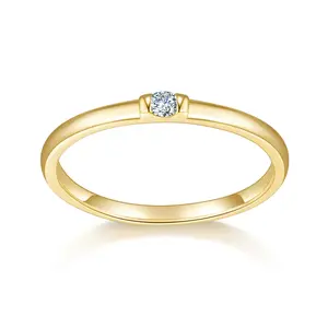 MINDDHA 14K Gold/White Gold Plated Infinity Eternity Band - Cubic Zirconia Ring for Wedding/Silver Rings, Gold Rings for Women - 2mm Band Size 4-12