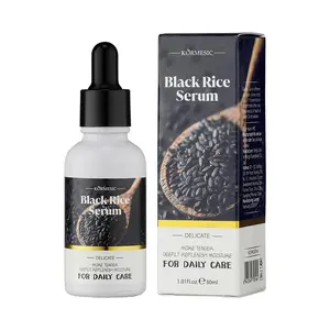 KORMESIC Black Rice Essence Serum 30ml Deep Hydration Collagen Infused Wrinkles Tightening Skin Moisturizing Serum for Face