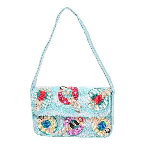 Wildflower San Tropez Glass Beaded Shoulder Bag