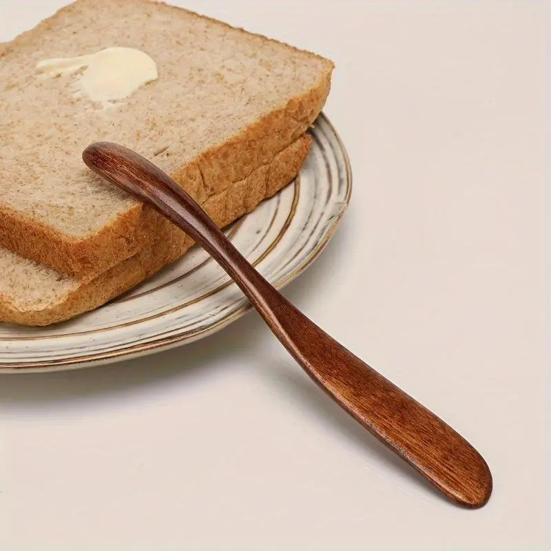 Wooden Butter Spatula, 3 Counts Butter Spreader, Jam Spreader Knife, High Temperature Resistant Cream Spreader Knife, Kitchen Utensils, Kitchenware, Home