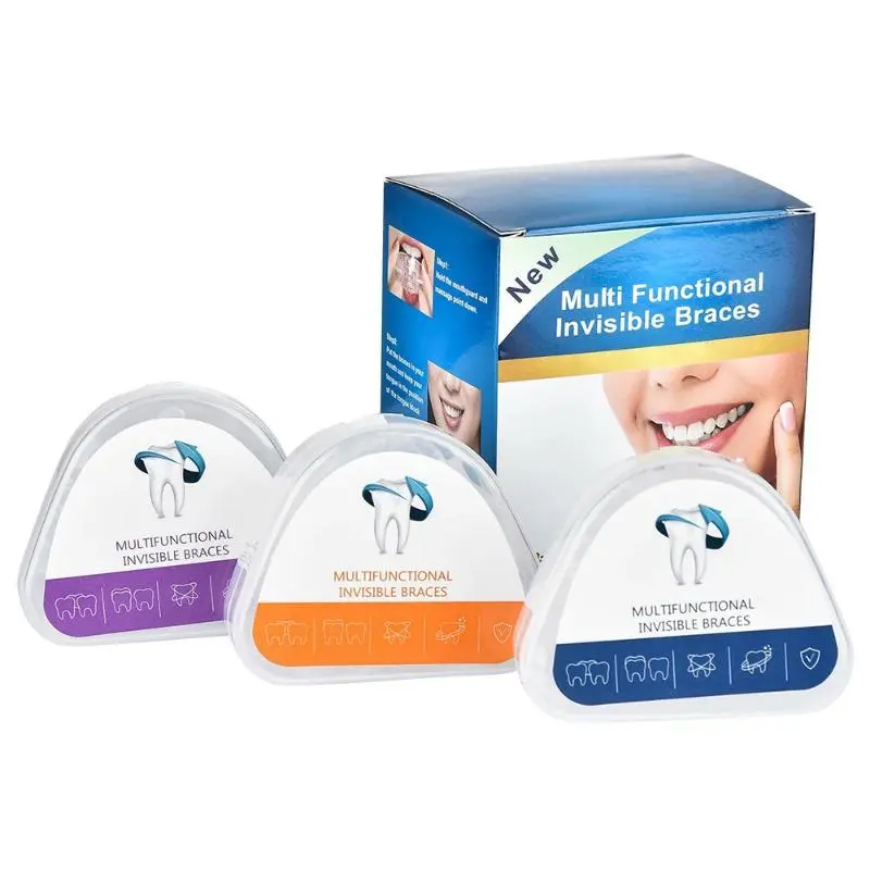 3-Stage Teeth Aligners for Adults, Invisible Elastic TPE Dental Accessory for Orthodontic Correction with Storage Cases, Oral, Toothbrush