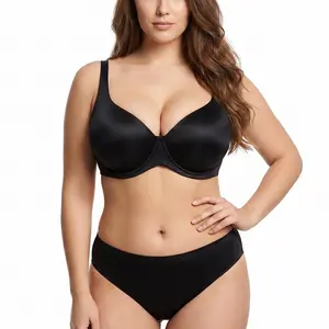 HSIA Noelie CloudSoft High Waist Seamless Panty Plus Size Full Coverage Smooth Satin-Luster Invisible Underwear Tummy Control No Show Briefs High Cut Stretch Panties Breathable Comfortable Everyday Essential Soft Sculpting Underpants for Curvy Women