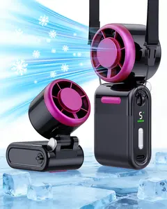 iFunSky High-Speed Handheld Turbo Fan 15500RPM, 5-Speed Powerful Airflow, USB Rechargeable Mini Pocket Fan, Foldable 3-in-1 Personal Fan for Travel Outdoor Summer Essentials